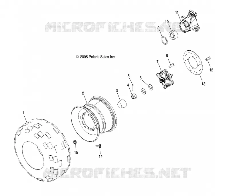 WHEELS, REAR TIRE AND BRAKE DISC