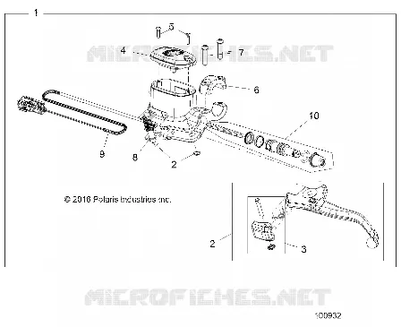 FRONT BRAKE BRAKE LEVER AND MASTER CYLINDER