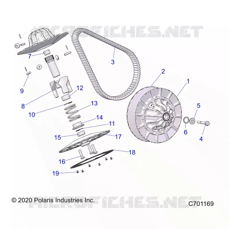 DRIVE TRAIN, SECONDARY CLUTCH