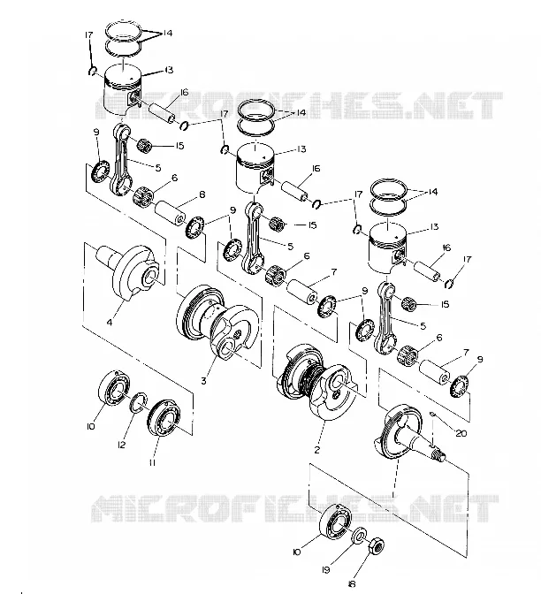 CRANKSHAFT AND PISTON   500 XLT (4921662166035A)