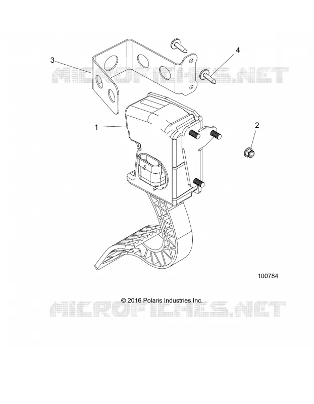 ENGINE, THROTTLE PEDAL AND MOUNT