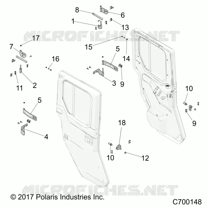 DOORS, REAR, MOUNTING