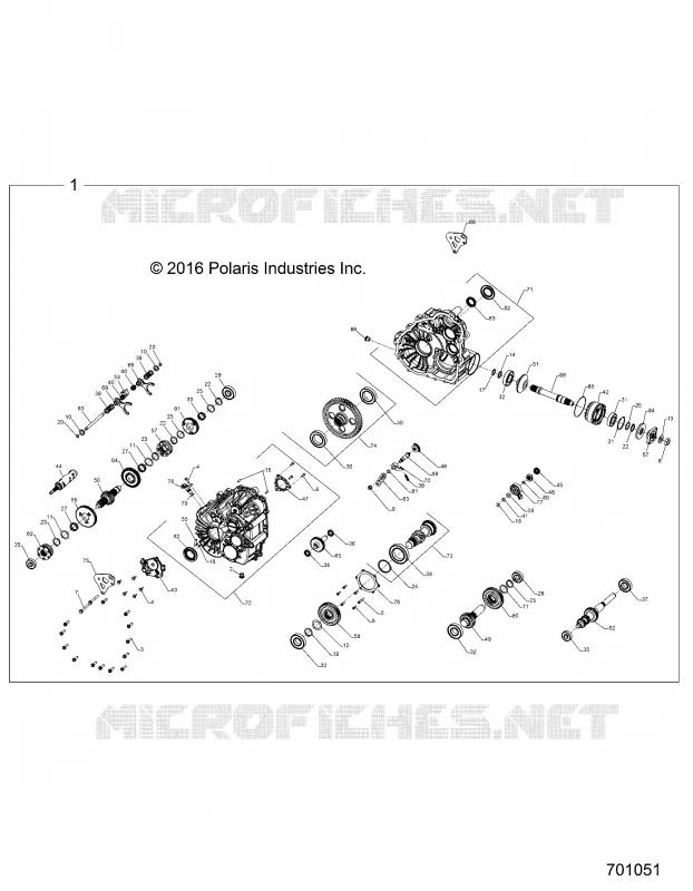 DRIVE TRAIN, MAIN GEARCASE INTERNALS 1333610