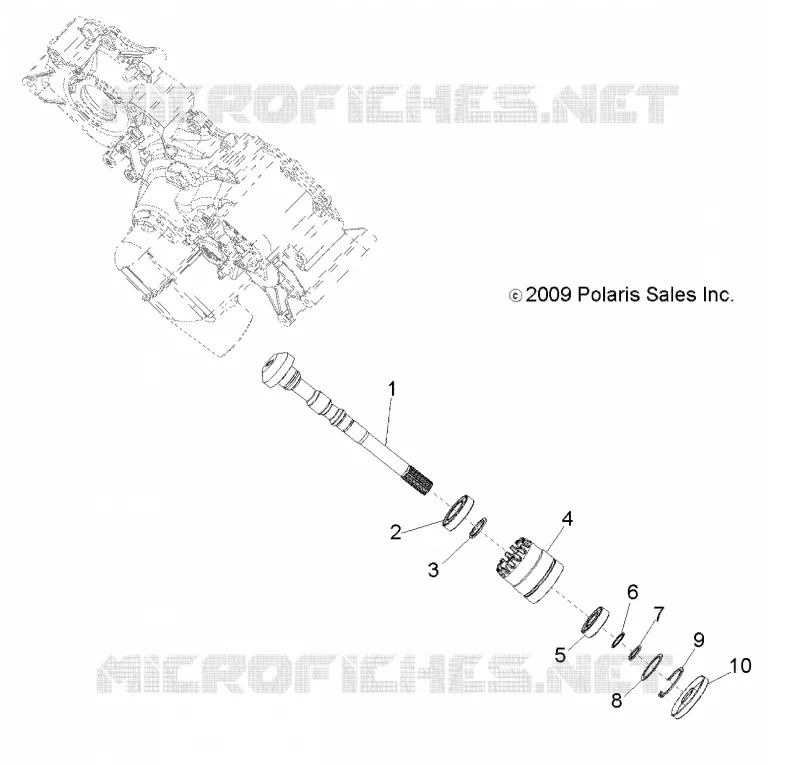 DRIVE TRAIN, MAIN GEARCASE OUTPUT SHAFT