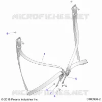 SEAT BELT AND MOUNTING, TRACTOR
