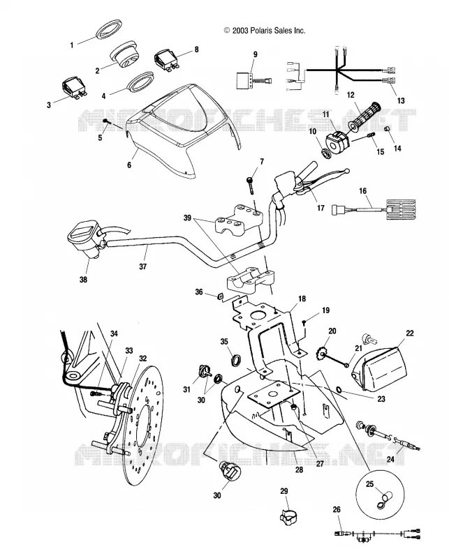 HANDLEBAR   HEADLIGHT POD