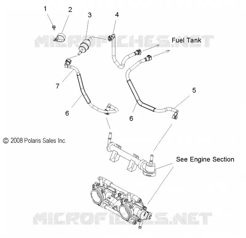 FUEL SYSTEM, THROTTLE  BODY AND FUEL LINES