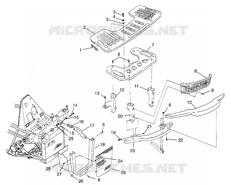 FRONT RACK   BUMPER MOUNTING (400) XPRESS 400 W969540 (4935923592A011)