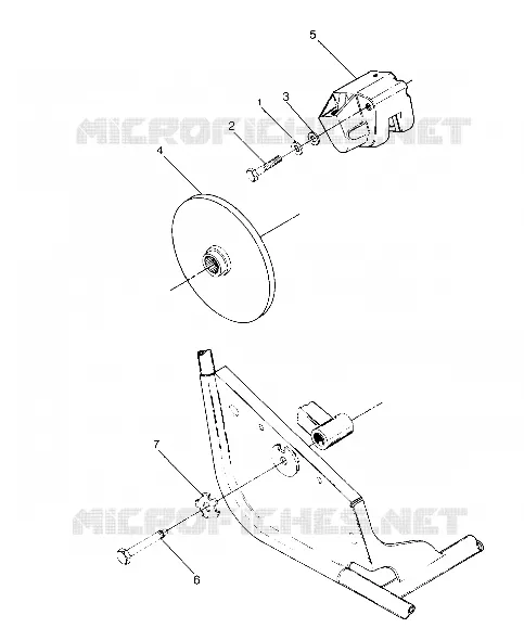 RIGHT HAND GEARCASE   BRAKE MOUNTING   1988 2X4 UPDATE