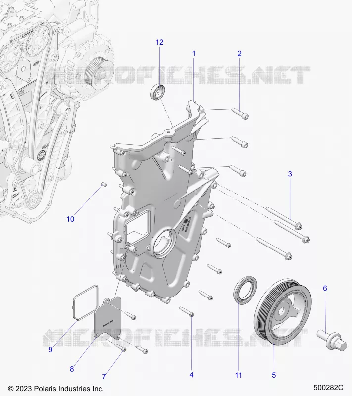 ENGINE, FRONT COVER ASSEMBLY