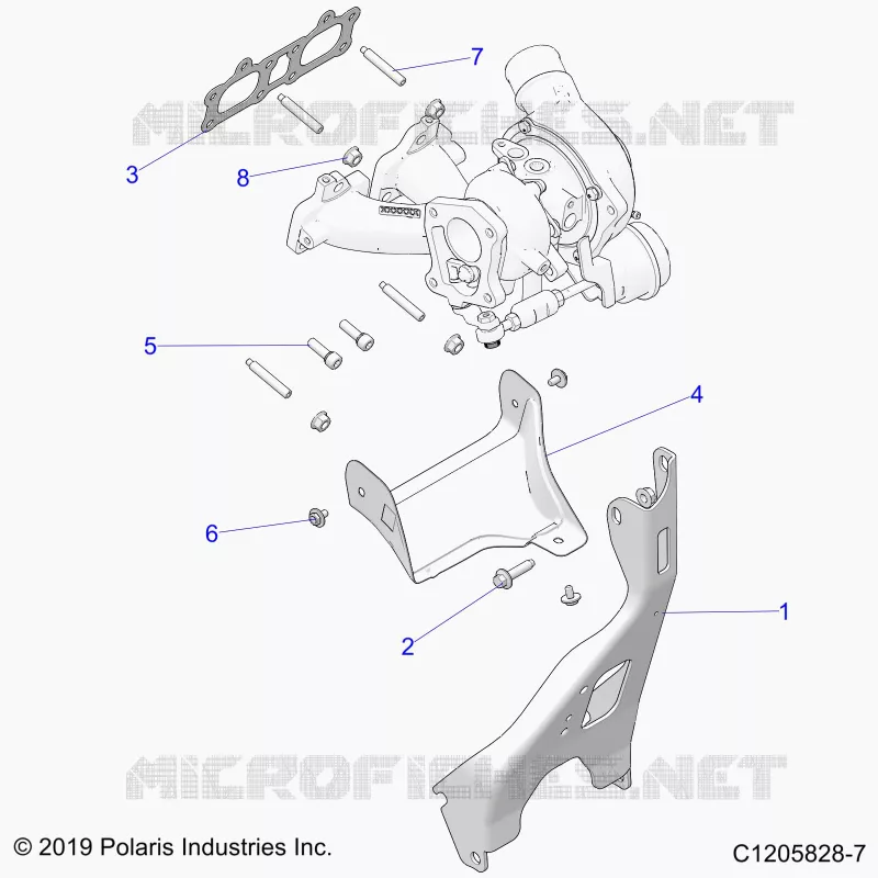 ENGINE, TURBO CHARGER MOUNTING