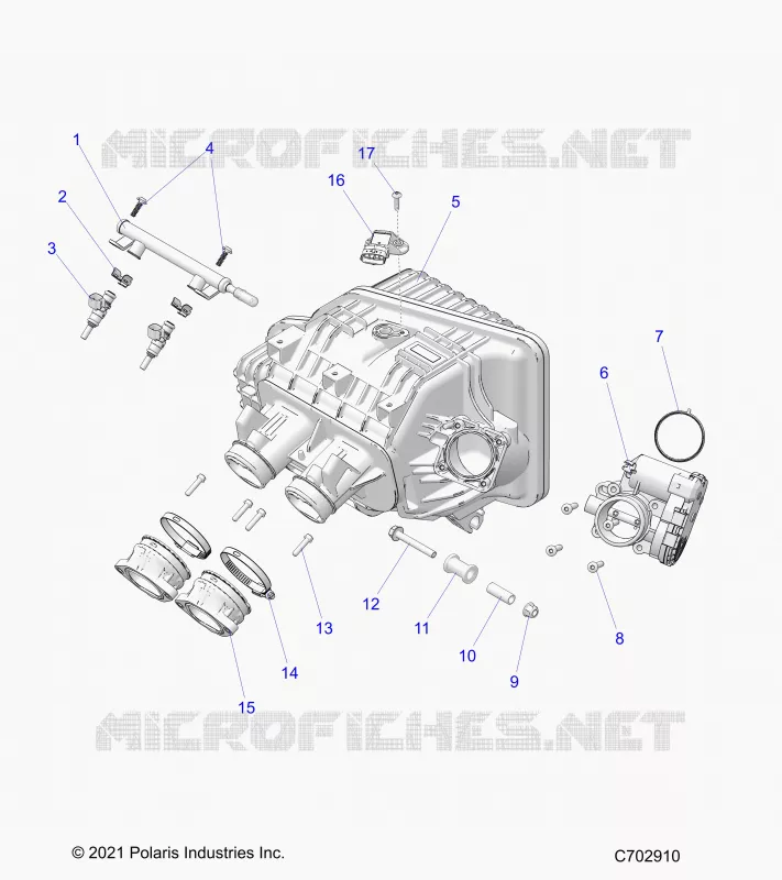 ENGINE, INTAKE MANIFOLD, THROTTLE BODY, FUEL RAIL