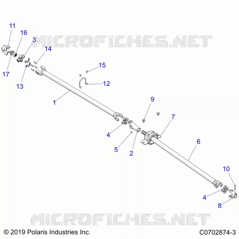 DRIVE TRAIN, FRONT PROP SHAFT