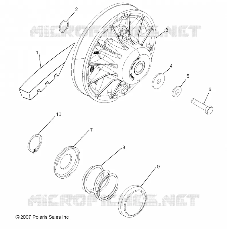 DRIVE TRAIN, SECONDARY CLUTCH