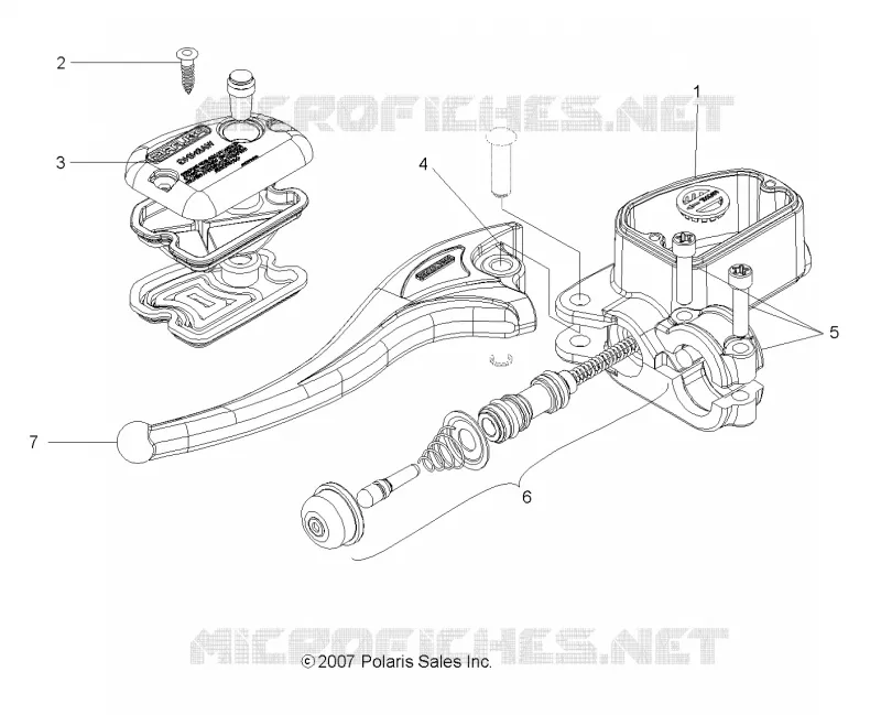FRONT BRAKE BRAKE LEVER AND LH MASTER CYLINDER