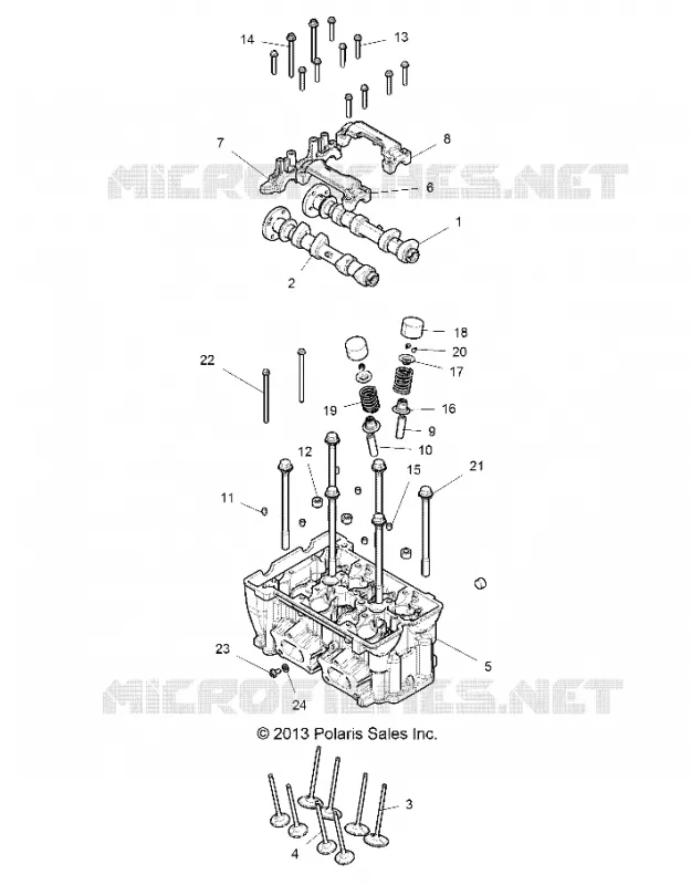 ENGINE, CYLINDER HEAD AND VALVES