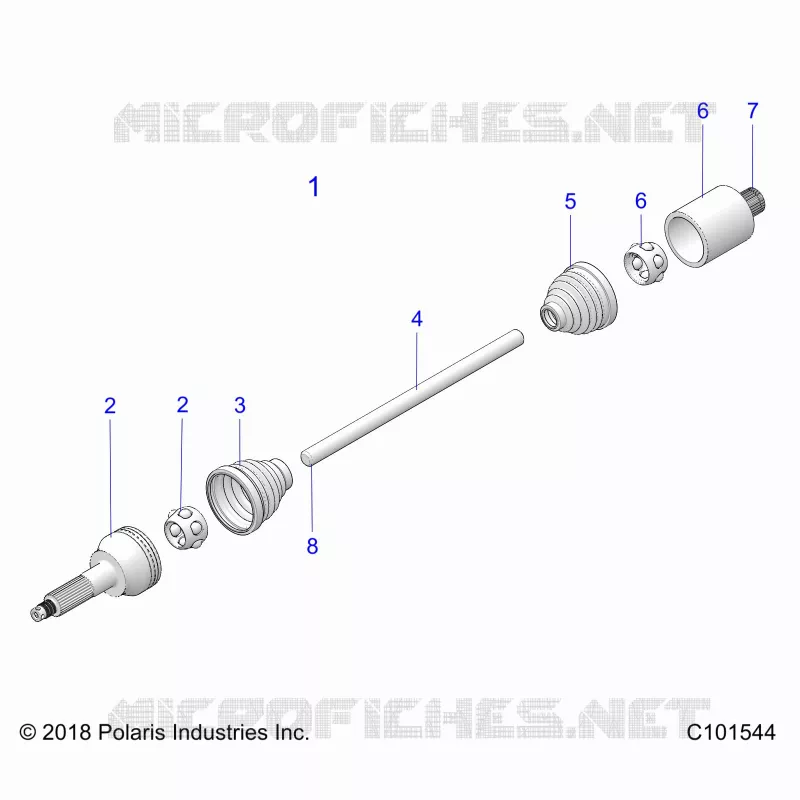 DRIVE TRAIN, DRIVE REAR SHAFT- A21S6E57A1/3A1 (C101544)