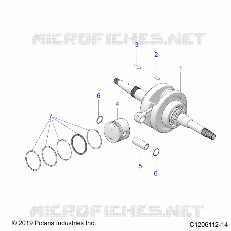 ENGINE, CRANKSHAFT AND PISTON