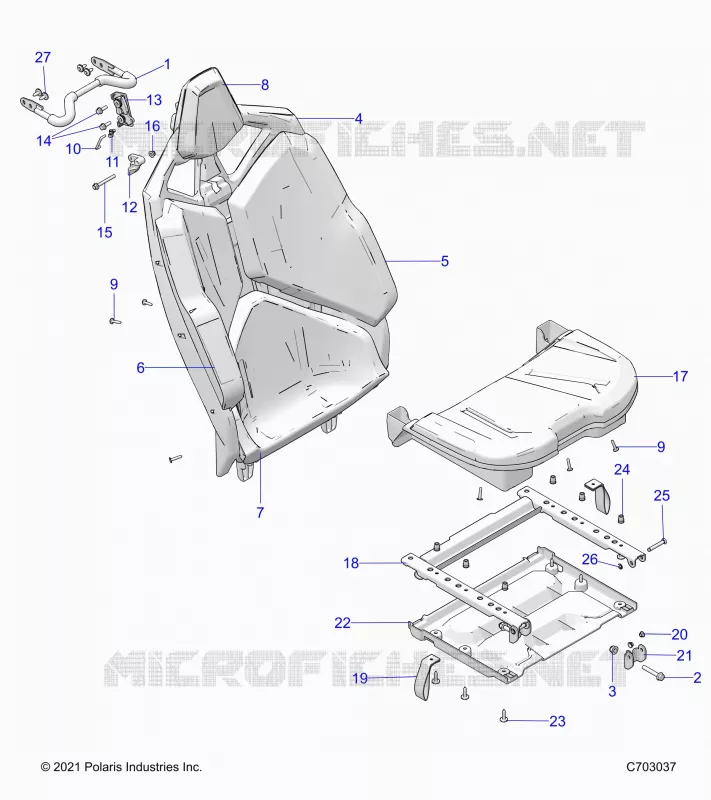 SEAT ASM., REAR