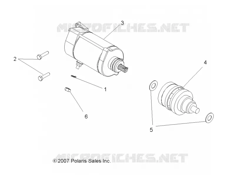 ENGINE, STARTING MOTOR