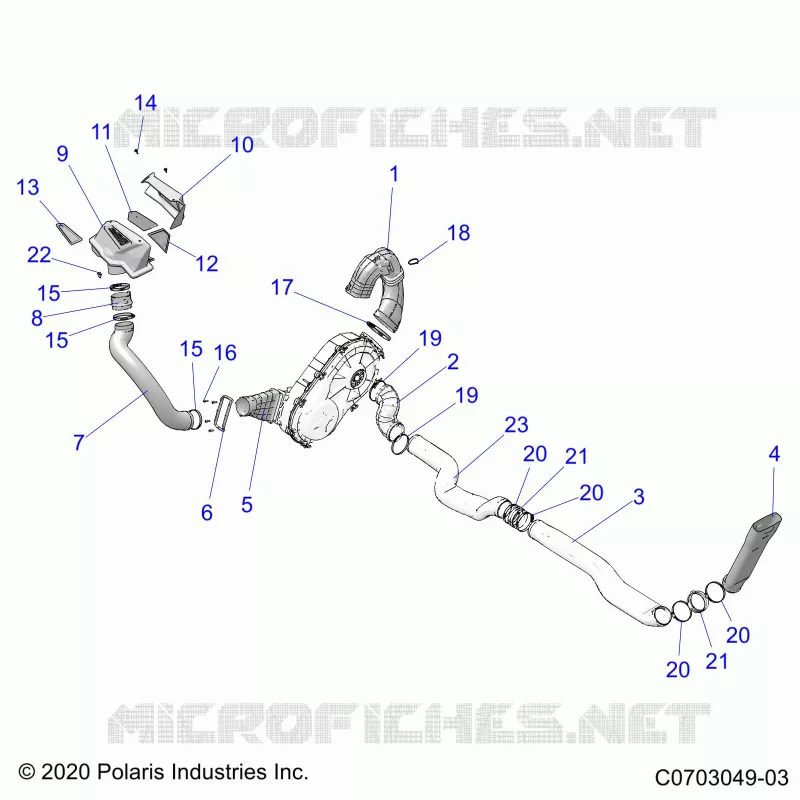 DRIVE TRAIN, CLUTCH COVER, DUCTING