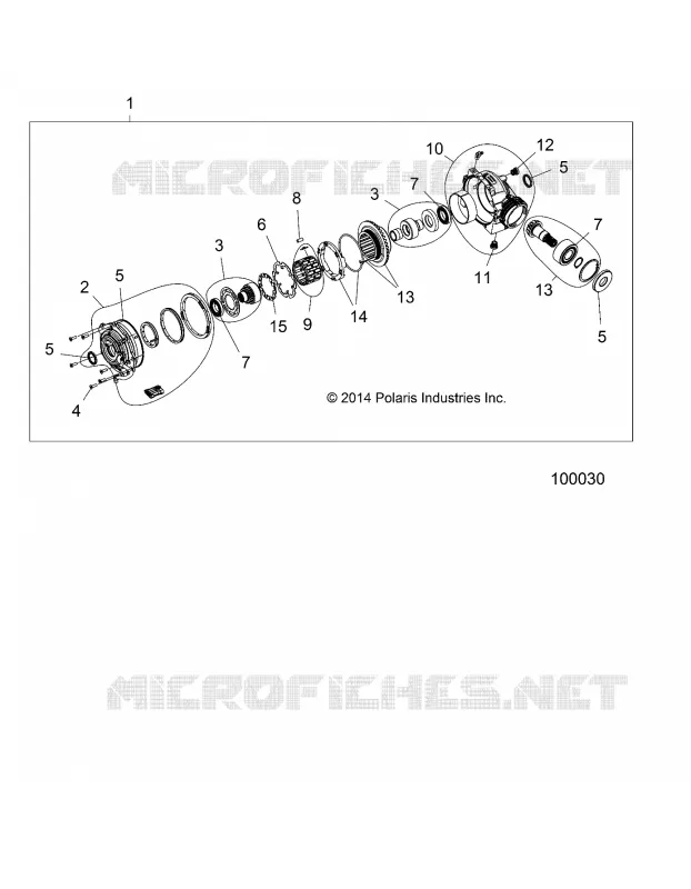 DRIVE TRAIN, FRONT GEARCASE INTERNALS (TO 1/4/16)