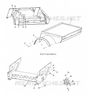 BODY, BED, JOUNCE BUMPER AND MOUNT