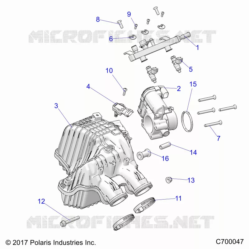 ENGINE, AIR INTAKE MANIFOLD, THROTTLE BODY, FUEL RAIL