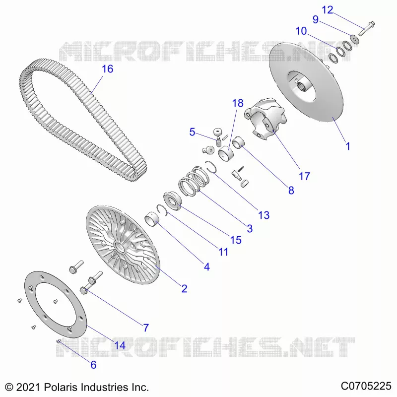 DRIVE TRAIN, SECONDARY CLUTCH