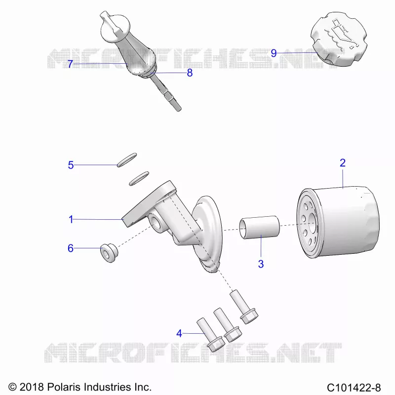 OIL FILTER AND DIPSTICK