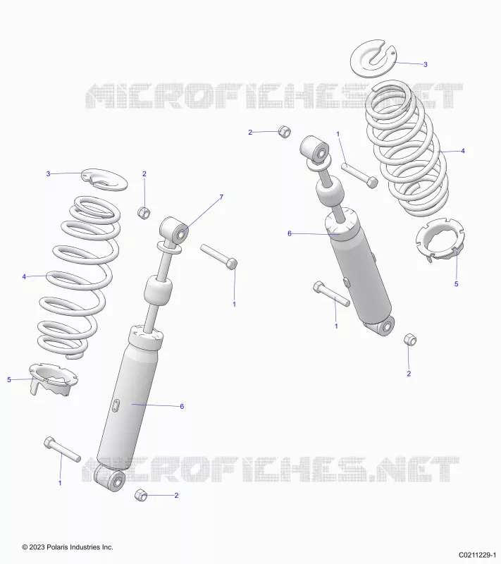 REAR SUSPENSION SHOCK AND MOUNTING
