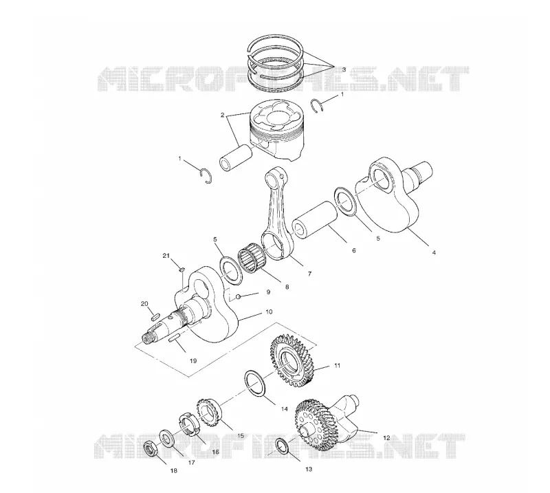 CRANKSHAFT AND PISTON