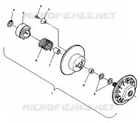 DRIVEN CLUTCH ASSEMBLY SPORT 0940443 AND SPORT SKS 0940243 (4925052505028A)