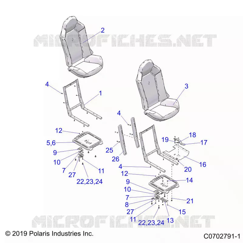SEAT ASM. AND SLIDER