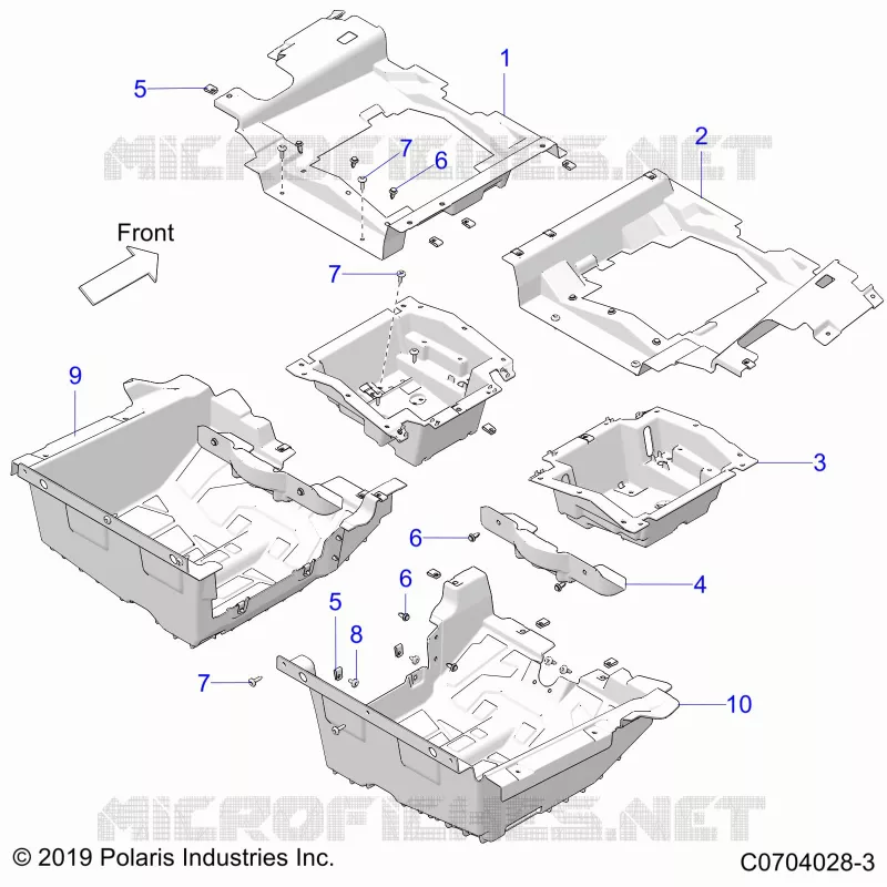 FLOOR PANELS, REAR