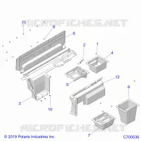 REAR BODYWORK CLOSEOFF/STORAGE (PREM PREP ROOF)