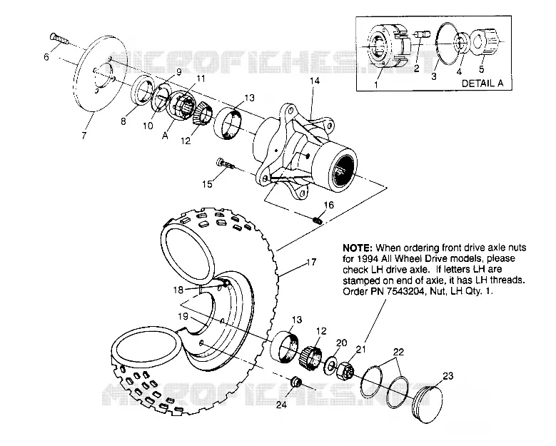 FRONT WHEEL ASSEMBLY SPORTSMAN 4X4 W948040 (4926842684B005)