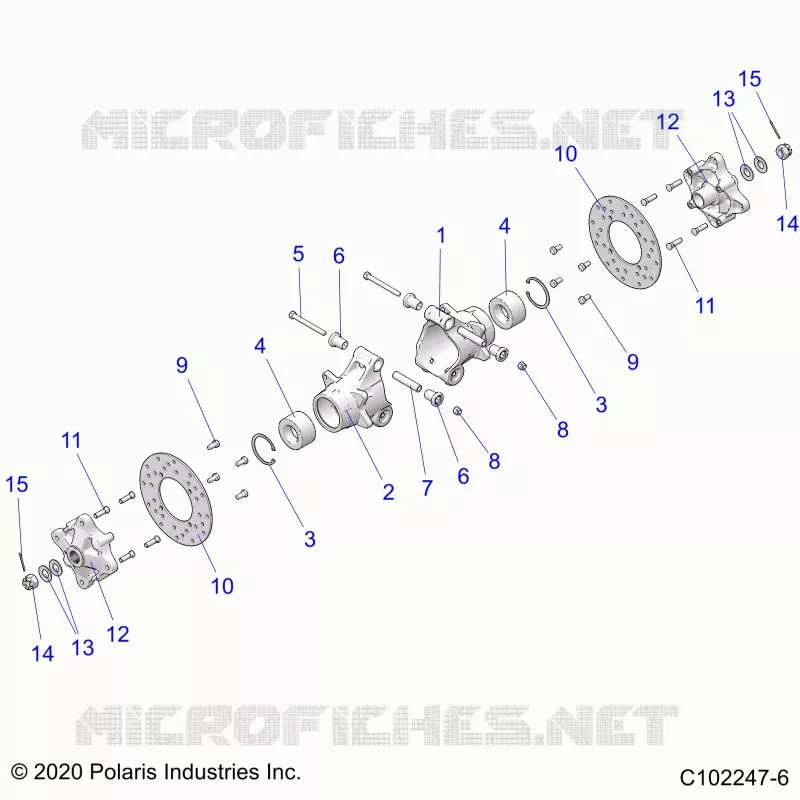 REAR SUSPENSION HUBS, CARRIER AND BRAKE DISC