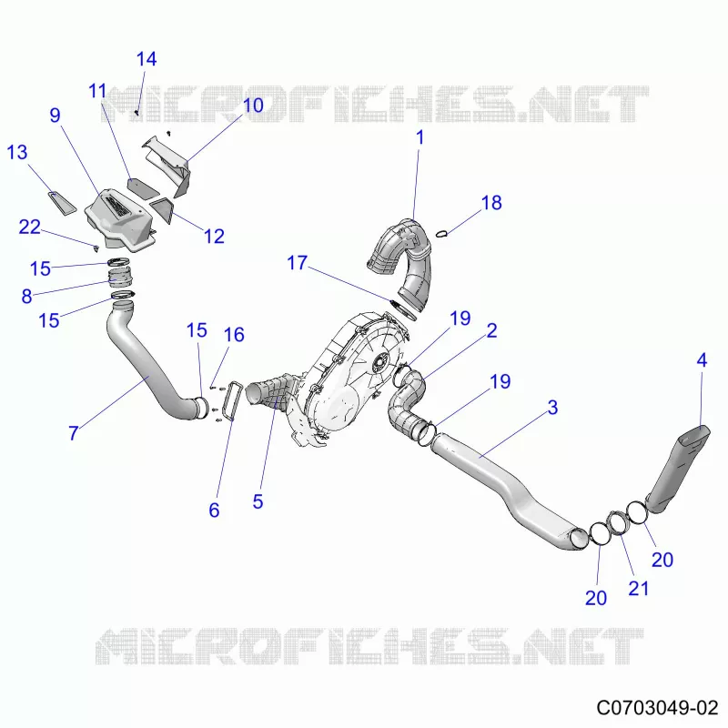 DRIVE TRAIN, CLUTCH COVER, DUCTING