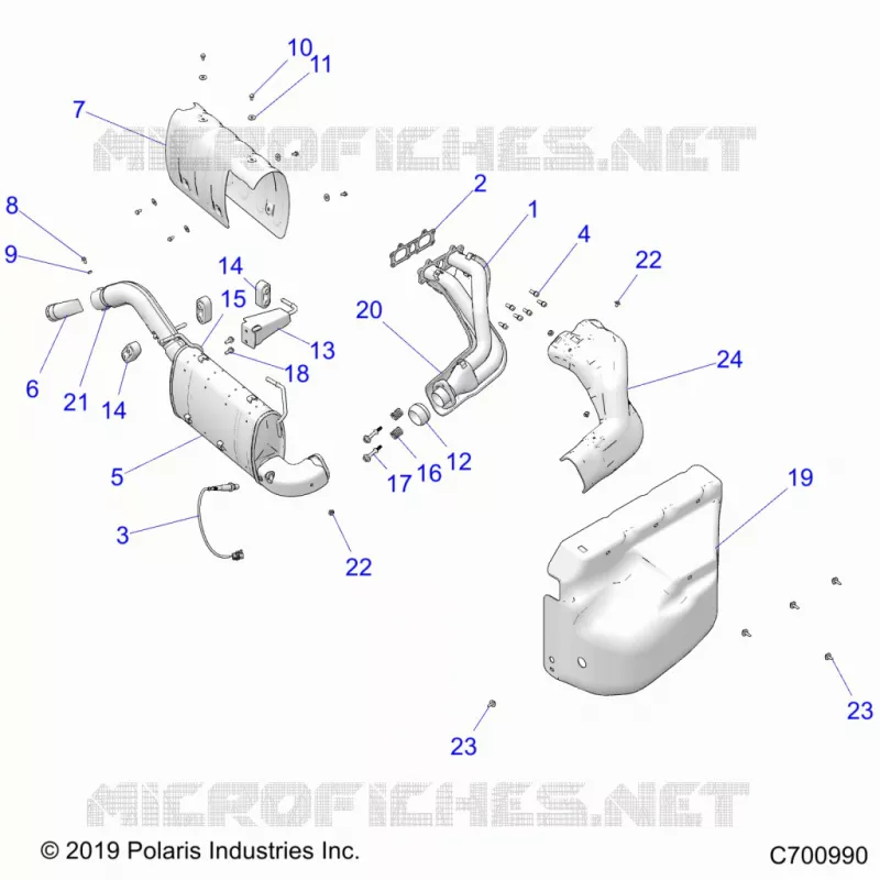 ENGINE, EXHAUST SYSTEM