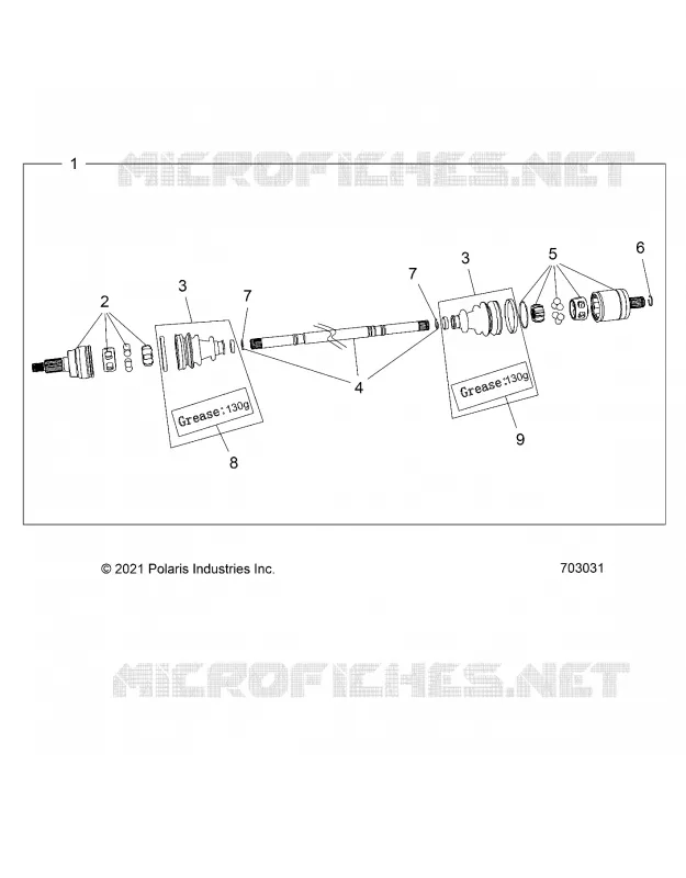 DRIVE TRAIN, HALF REAR SHAFT