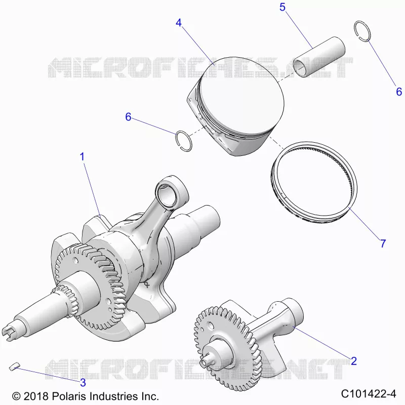 ENGINE, CRANKSHAFT, PISTON AND BALANCE SHAFT