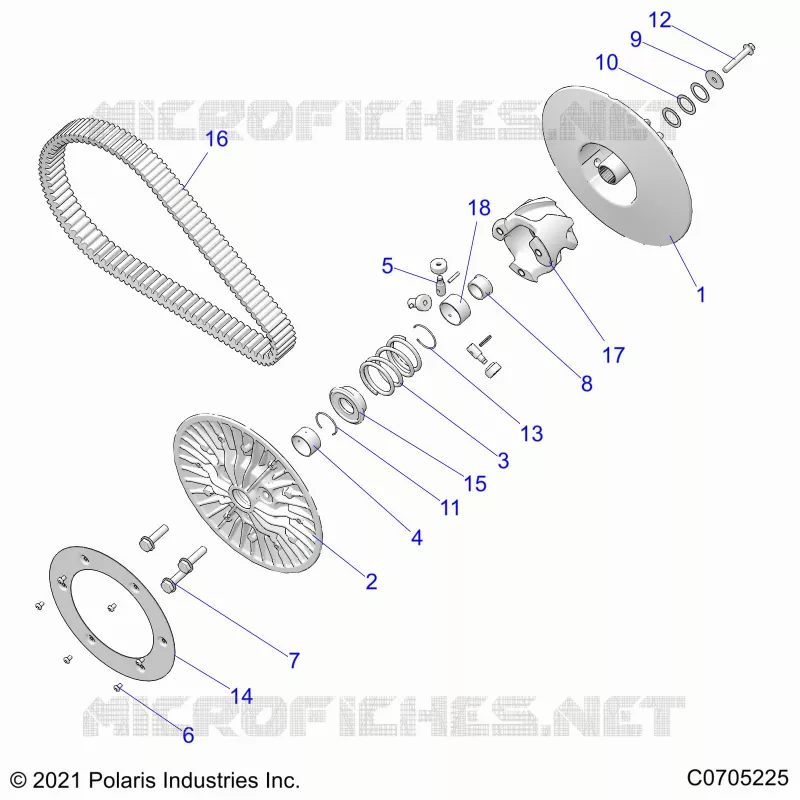 DRIVE TRAIN, SECONDARY CLUTCH