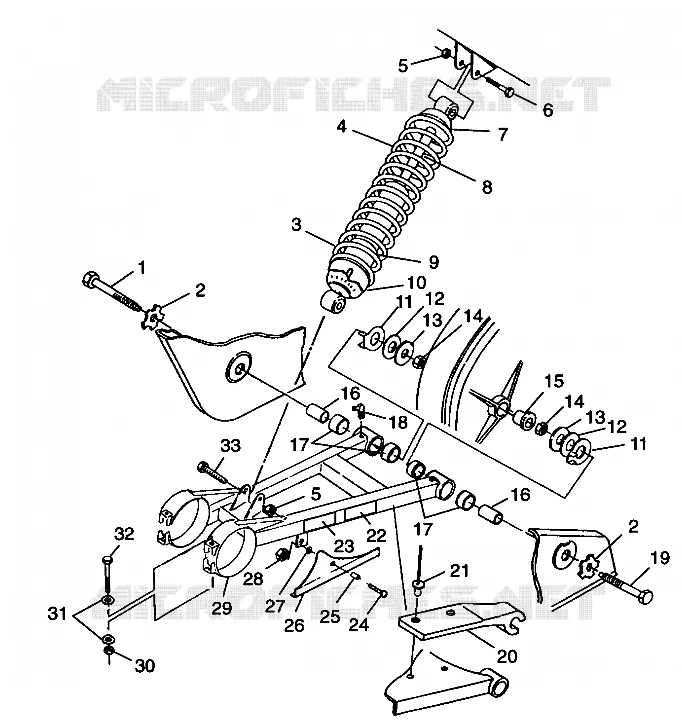 SWING ARM   SHOCK TRAIL BLAZER W98BA25C (4945464546B009)