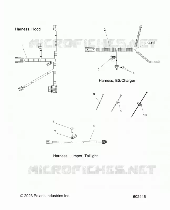 ELECTRICAL, HARNESS, HOOD, E.S. START, TAILLIGHT