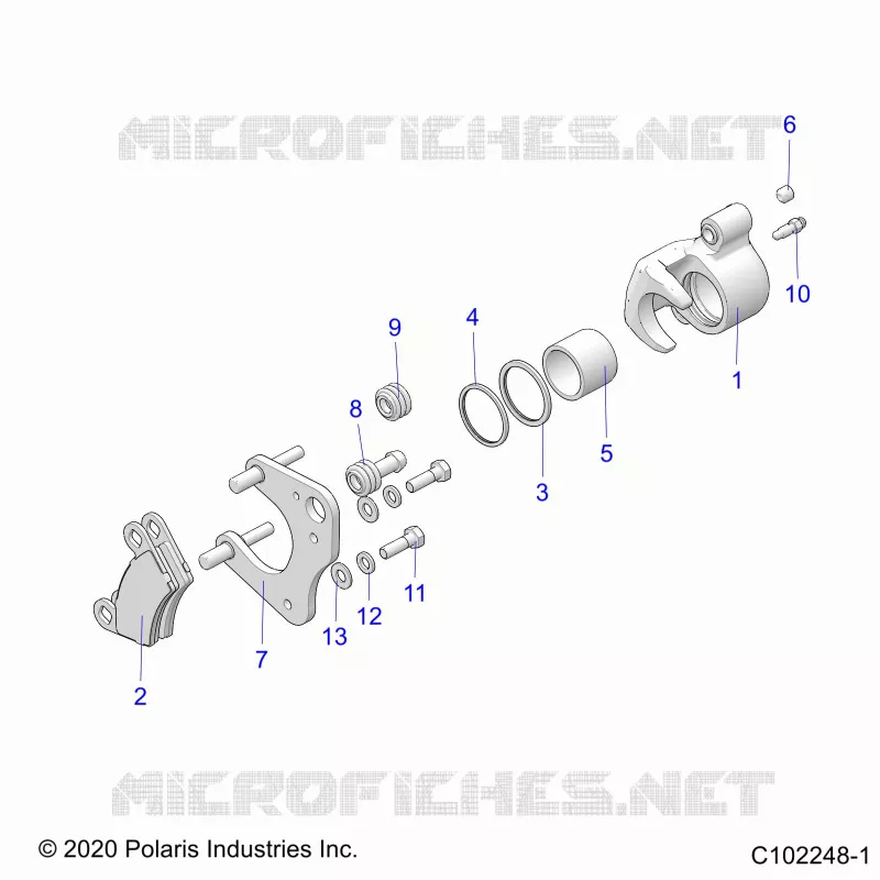 BRAKES, BRAKE FRONT BRAKE CALIPER (TO 8/16/2021)