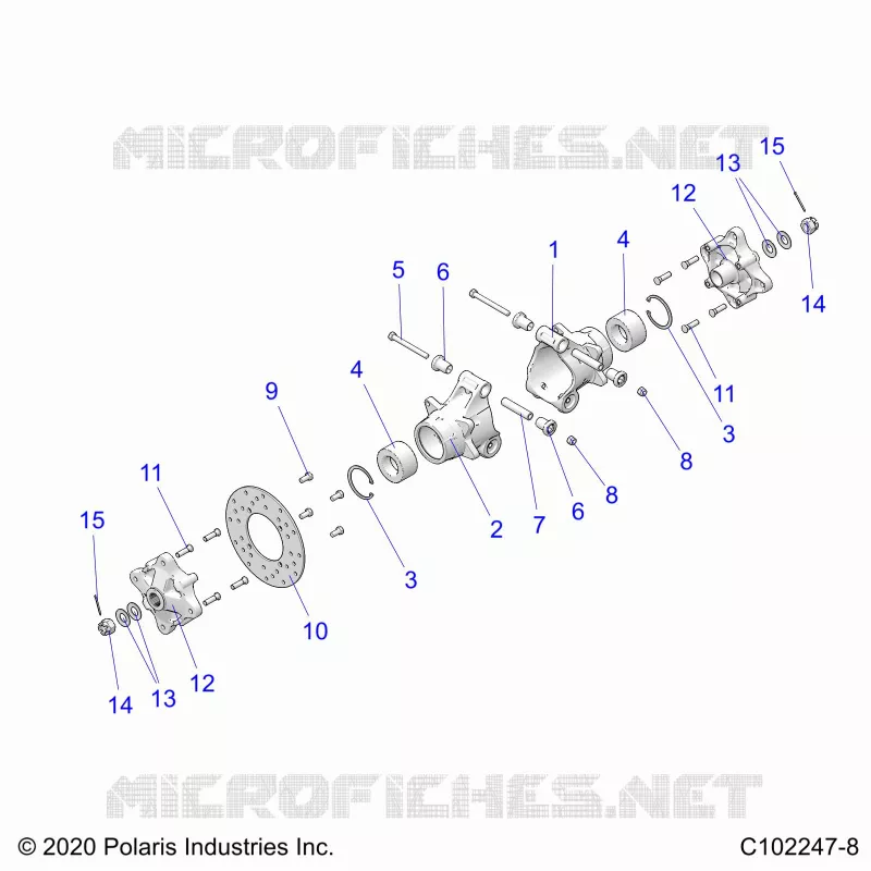 REAR SUSPENSION HUBS, CARRIER AND BRAKE DISC