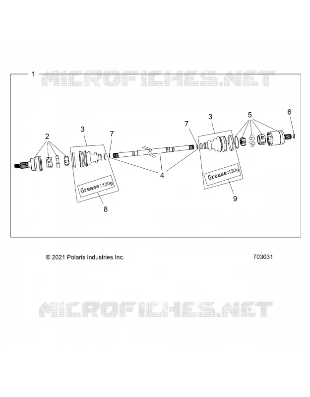 DRIVE TRAIN, HALF REAR SHAFT