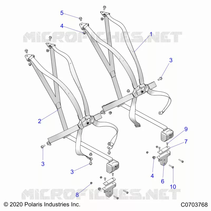 SEAT BELT MOUNTING 6 POINT