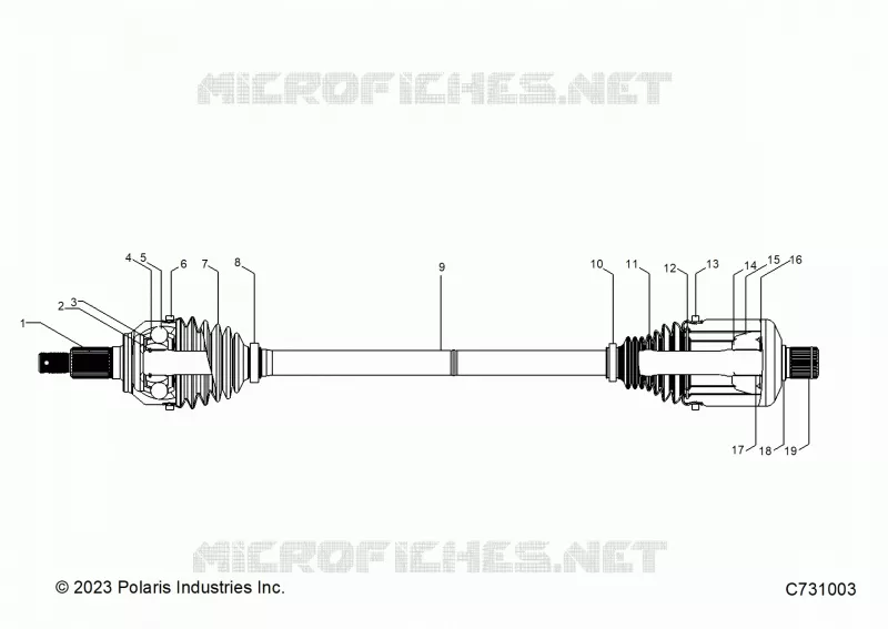 DRIVE TRAIN, REAR HALF SHAFT